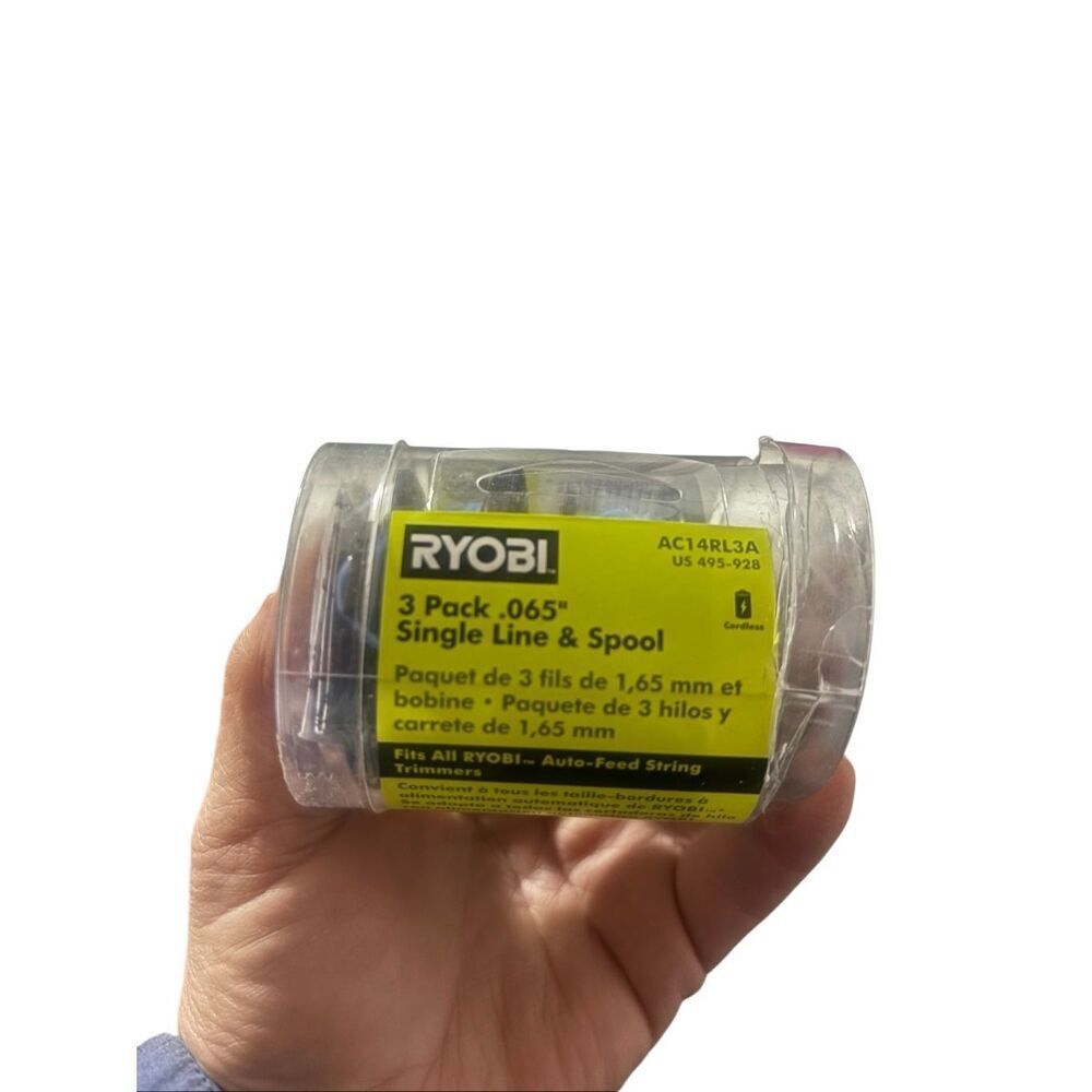 Ryobi .065 Single Line Trimmer Spool Refill 3-Pack AC14RL3A Auto-Feed